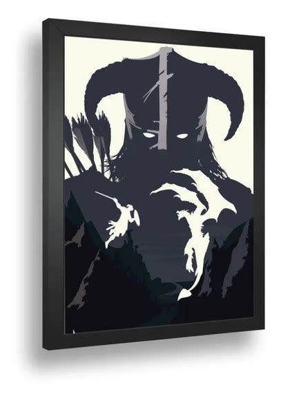 Quadro Decorativo Poste Dragon Borning Classico Skyrim Elo7