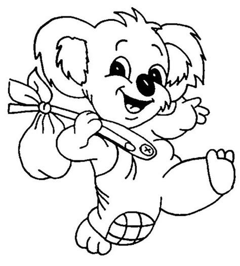 Dessin Koala 9385 Animaux à Colorier Coloriages à Imprimer