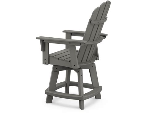 Polywood® Vineyard Curveback Adirondack Swivel Counter Chair Addsv601