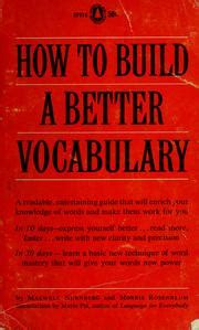What does it take to be the most effective manager you can be? How to build a better vocabulary (1961 edition) | Open Library
