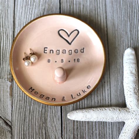Engagement Gift Ring Dish Wedding Ring Holder Wedding Gift Etsy