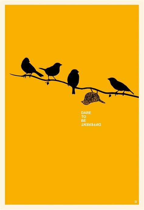Dare To Be Different Poster Motivational Minimalist Poster Etsy