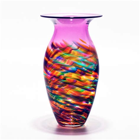 Handblown Glass Vase I Vortex By Michael Trimpol I Boha Glass