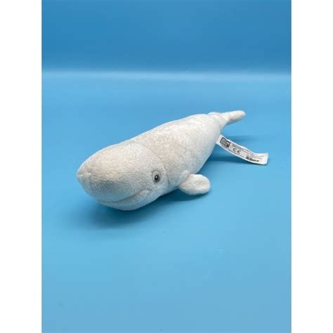 Disney Toys Bandai Disney Pixar Bailey Beluga Whale Finding Dory 8 White Stuffed Plush Fish