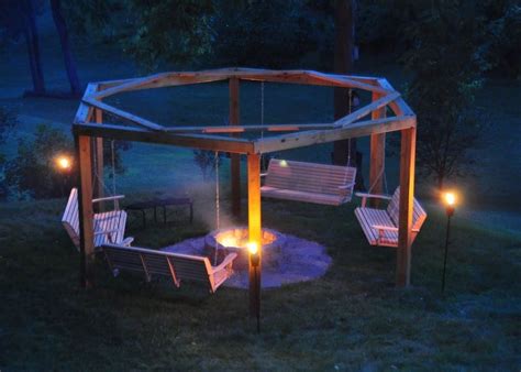 Fire Pit Swing Set Great Addition To Your Outdoor Space Your