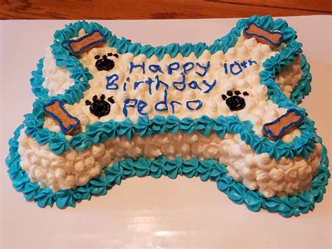 Dog Bone Birthday Cake Happy 10th Birthday Dog Birthday Birthday