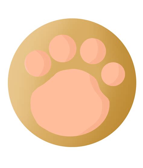 Cute Orange Circle Cat Paws 28634169 Png
