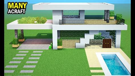 Minecraft Construindo Uma Pequena Casa Moderna Youtube