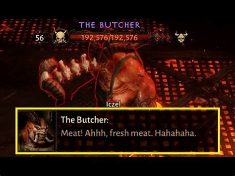 The Butcher In Diablo Immortal Meat Ahhh Fresh Meat Hahahaha YouTube