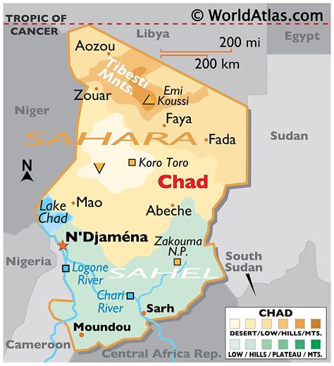 Chad Maps Including Outline And Topographical Maps Worldatlas Com My Xxx Hot Girl