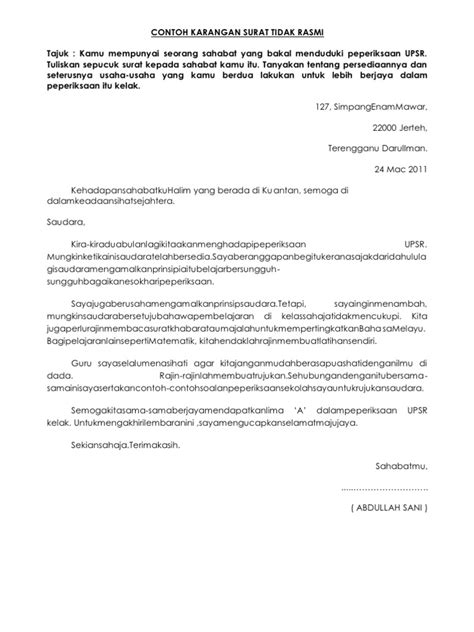 Pemerintah kota magelang sma n 7 magelang muntilan, magelang telp: Contoh Karangan Surat Tidak Rasmi