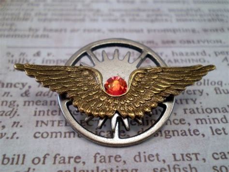 Items Similar To Winged Steampunk Pin Winged Steampunk Medal Winged