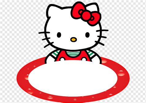 Ilustración De Hello Kitty Etiqueta Con El Nombre De Hello Kitty