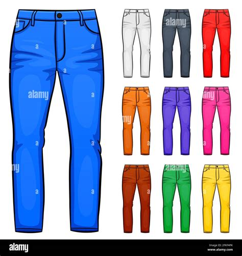 Vector Illustration Of Pants Set Cartoon Design Stock Vector Image