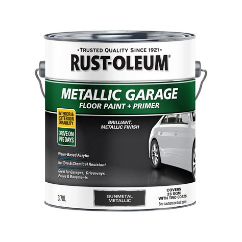 Rust Oleum 378l Gunmetal Metallic Concrete And Garage Floor Paint