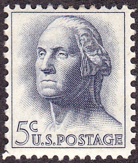 Washington 1962 Issue 5c Us Presidents On Us Postage Stamps