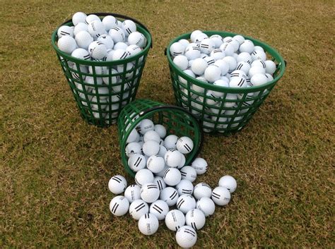 Three Sizes Of Buckets Of Golf Balls Small 6 Medium 11 Large 16