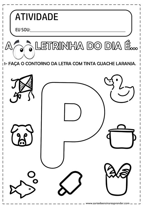 Atividade Com A Letra P Para Educação Infantil MODISEDU