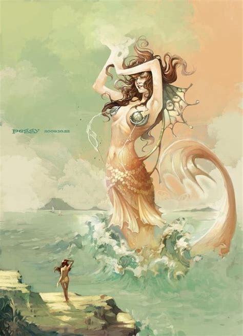A Collection 26 Mystifying Mermaid Illustrations Naldz Graphics Mermaid Art Mermaid