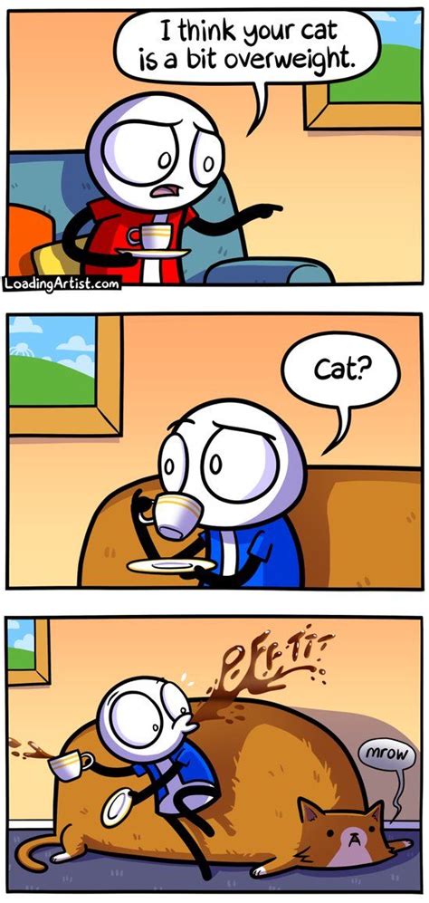 A Comic Strip With An Image Of A Cat On It
