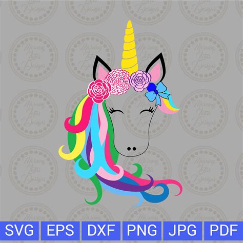 Unicorn Svg Unicorn Clipart Unicorn Face Svg Unicorn Face Etsy