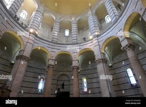 Inside The Baptistery Of Pisa Pisa Tuscany Italy Stock Photo Alamy