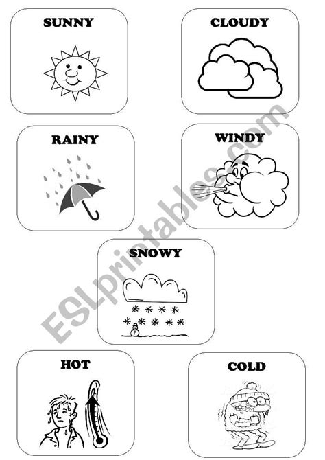 Weather Flashcards Esl Worksheet By Oxcargeo Flashcards Esl My XXX Hot Girl