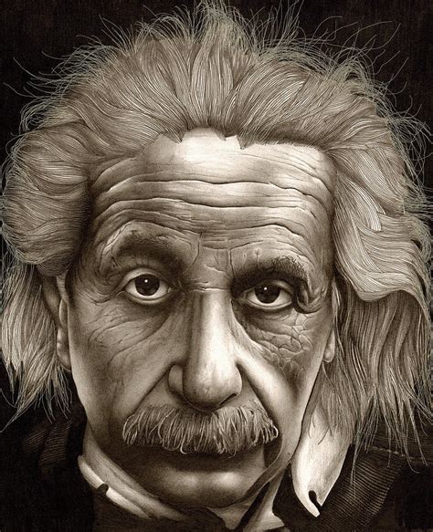 Albert Einstein Millenium Man Drawing By Lee Appleby Fine Art America