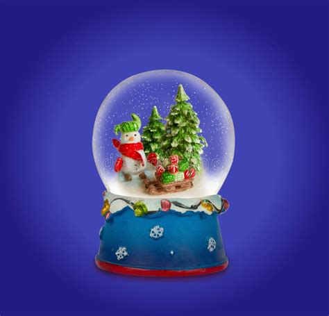 Christmas Snow Ball Or Glass Globe Stock Image Image Of Greeting