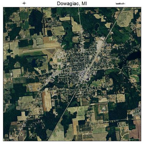aerial photography map of dowagiac mi michigan