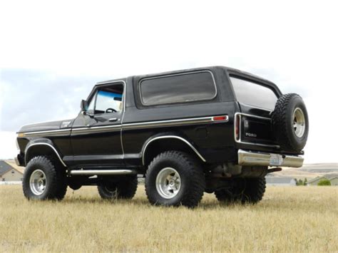 1978 Ford Bronco Ranger Xlt 4x4 61k Miles Black On Red Classic