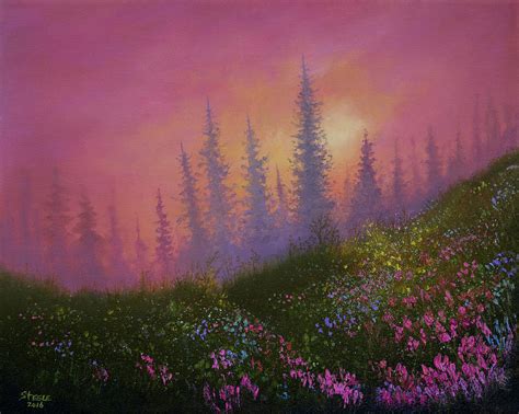 Mountain Wildflowers Painting By Chris Steele Pixels