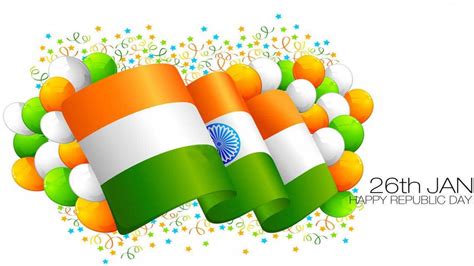 Happy Republic Day Wishes In Balloon Background Hd Republic Day