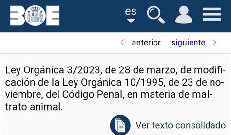 Ley De Bienestar Animal Y Reforma Del CÓdigo Penal Sobre Maltrato