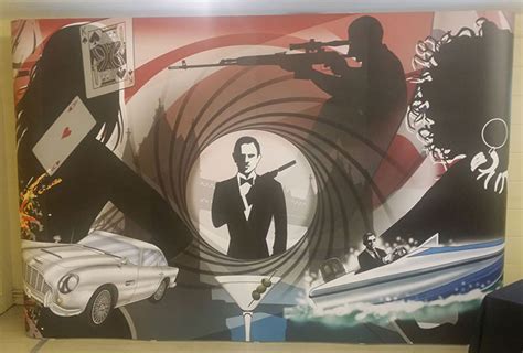 007 James Bond Backdrop Hire Free Standing Backdrop
