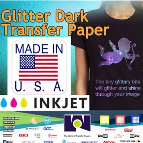 Inkjet Glitter Iron On Heat Transfer Paper For Dark Colour Etsy