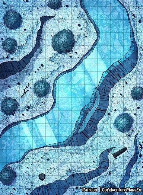 Oc Art Ffrozen River Battle Map 22x30 Rroll20