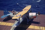 World War II in Color: Curtiss SBC-3 Helldiver scout plane Preparing to ...