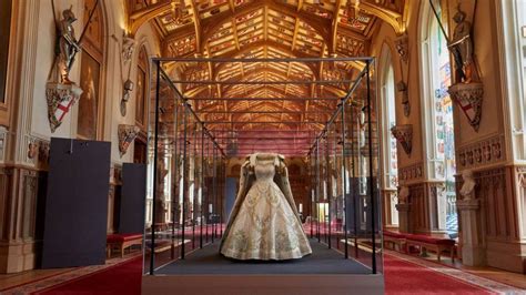 Platinum Jubilee Windsor Castle Displays Queens Coronation Gown And