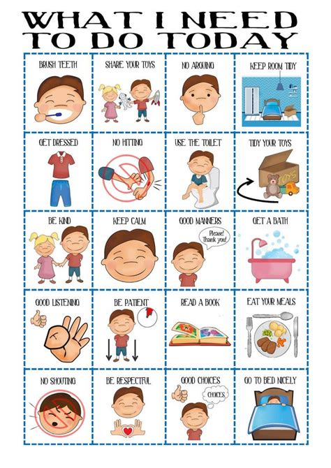 Behaviour Chart For Boys Toddler Routine Chart Download Now Etsy