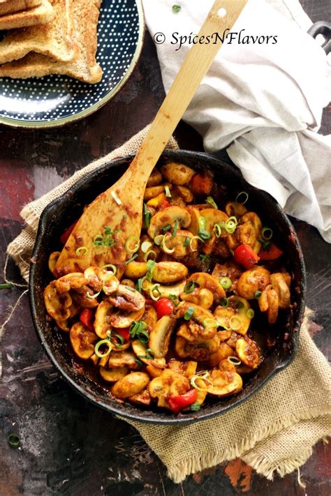 Chilli Garlic Mushroom - 10 mins Indian side dish | Recipe | Garlic ...