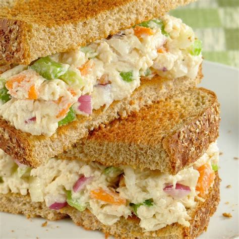 This Chicken Salad Sandwich Is Made From Scratch You Cook The Chicken First In A Tasty Marinade