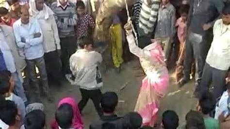 Woman Publicly Flogged By Husband On Panchayats Orders For Eloping