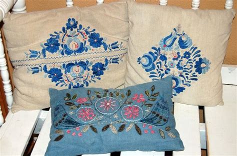 Reserved For Jane Scandinavian Folk Hand Embroidered Linen Etsy