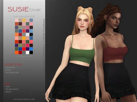 50 Swatches Found In Tsr Category Sims 4 Female Everyday Sims 4