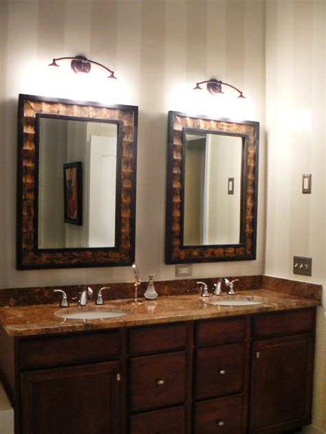 Before focusing on the mirror, check out the vanity cabinet which is colored with the benjamin moore's 18. 15 Photos Unusual Mirrors for Bathrooms | Mirror Ideas