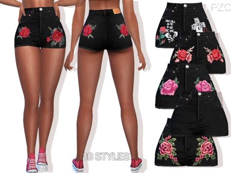 The Sims Resource Summer White Denim Jeans Shorts By Vrogue