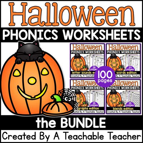 Halloween Phonics Worksheets Bundle No Prep A Teachable Teacher