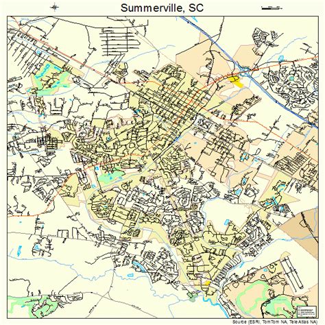 Summerville South Carolina Street Map 4570270