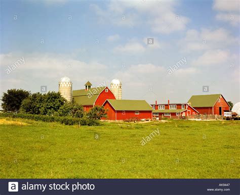 Large Farm And Red Barns In Lindstrom Minnesota Usa Stock Photo Alamy
